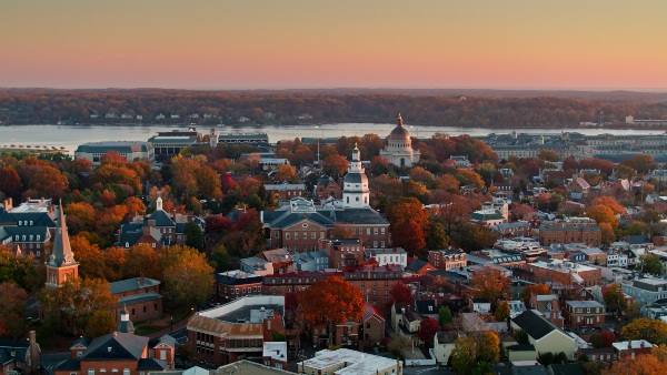 Aerial view of Annapolis, Maryland