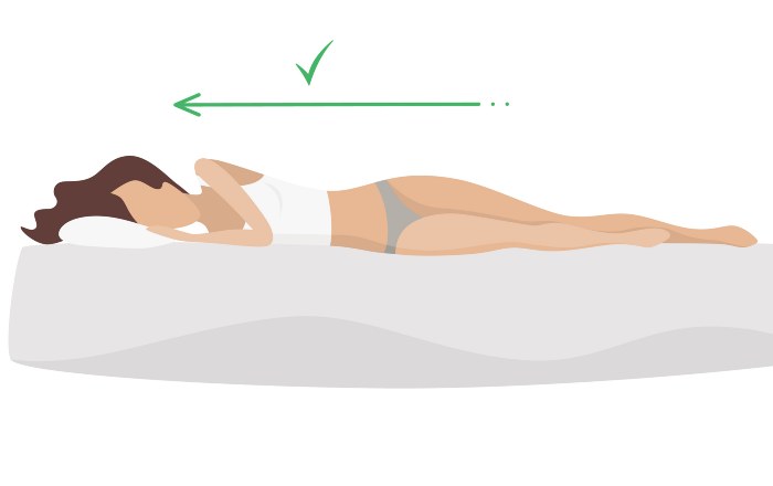 Correct sleeping body posture for Herniated Disc